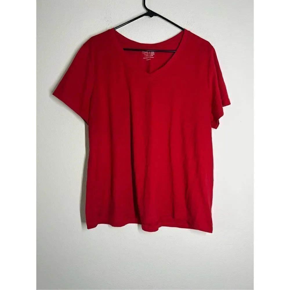 Time  And Tru Red Women’s T-shirt Size 2XL